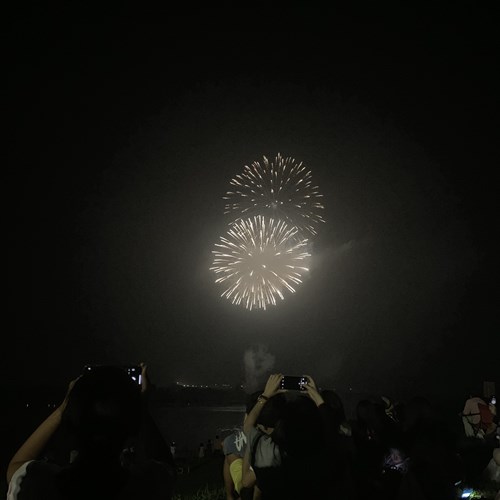 花火大会にての写真