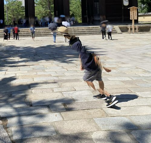 東大寺にての写真