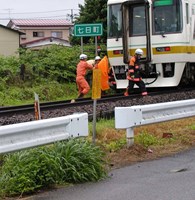 第1位：電車事故現場にて