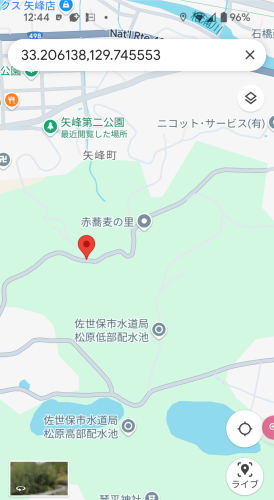 矢峰のツルハシ惨殺現場だと思われるGoogleマップです。
近くに湖が有ります。