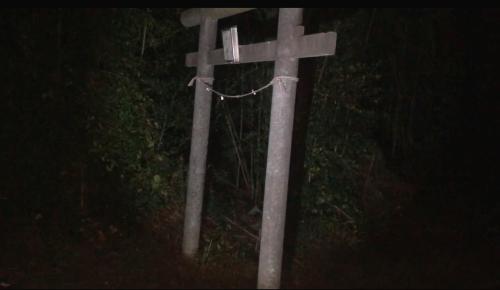 八幡社の祠 参道入口の鳥居