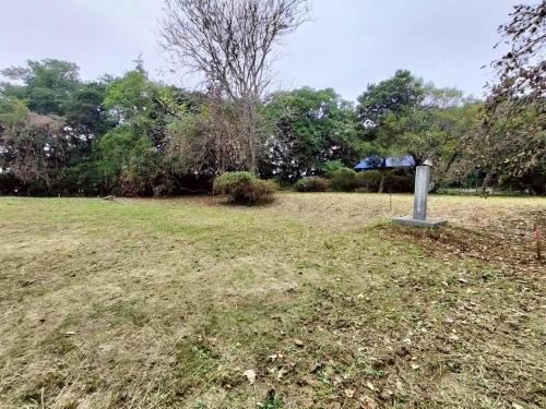 江戸崎城址　人骨出土の写真