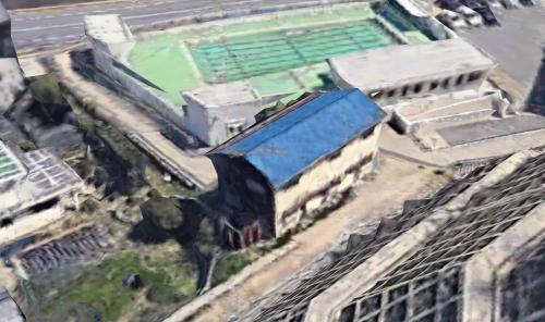 廃墟アパートの画像