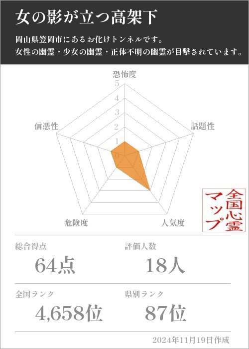 女の影が立つ高架下の基本情報画像