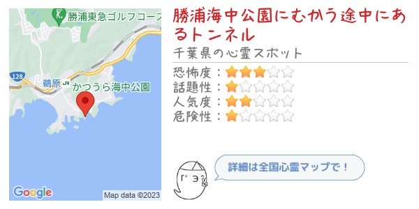 勝浦海中公園にむかう途中にあるトンネル