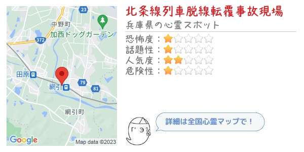 北条線列車脱線転覆事故現場