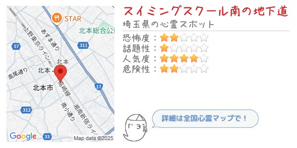 スイミングスクール南の地下道 - 全国心霊マップの画像