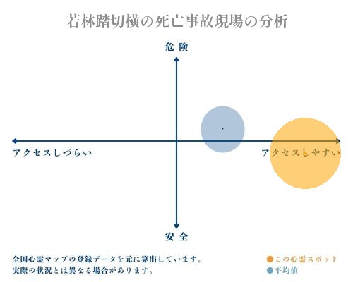 若林踏切横の死亡事故現場の分析画像