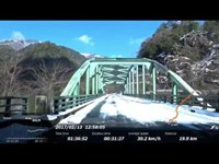 アクションカメラ8倍速×国道445号・県道159号アイスバーンで立ち往生の五木から五家荘20170213