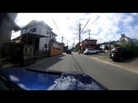 春日部の八幡神社さん　駐車場へ