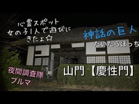 マイナー心霊スポット！山門【慶性門】だいたらぼっち伝説♬夜間調査隊ブルマ♡夜の女の子1人お散歩♬そこには…自然の神様が！