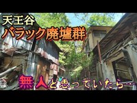 無人と思ったら、まさかの…「天王谷バラック廃墟群」 Abandoned village group.