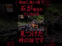 #Shorts 地図に無い道で石がたくさん積まれているのを見つけた時の話です