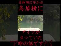 #Shorts 美鈴湖に浮かぶ鳥居横にアイツが立っていた時の話です