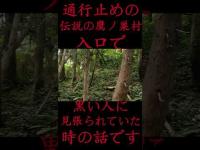 #Shorts 通行止めの伝説の鷹ノ巣村入口で黒い人に見張られていた時の話です