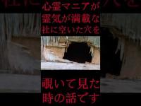 #Shorts 心霊マニアが霊気が満載な社に空いた穴を覗いて見た時の話です