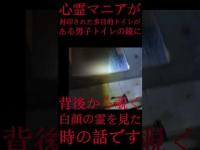 #Shorts 心霊マニアが封印された多目的トイレがある男子トイレの鏡に背後から覗く白顔の霊を見た時の話です